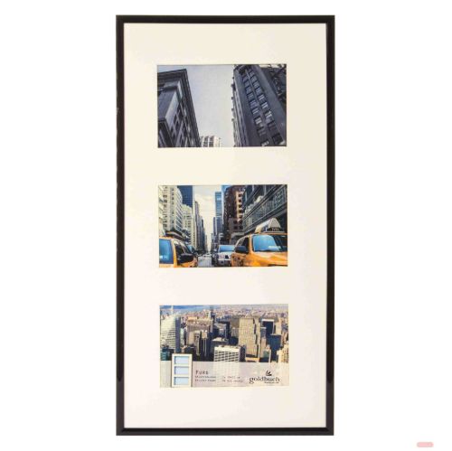 Bild von Kunststoffrahmen für 3 Fotos Bildformat 10x15cm, Puro black - VE 3