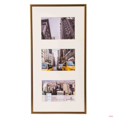 Bild von Kunststoffrahmen für 3 Fotos Bildformat 10x15cm, Puro bronze - VE 3
