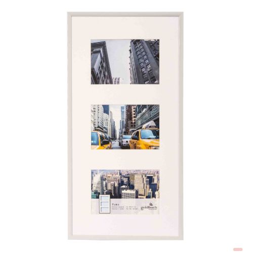 Bild von Kunststoffrahmen für 3 Fotos Bildformat 10x15cm, Puro white - VE 3