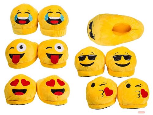 Bild von Kuschel-Hausschuhe Emoji, Grössen 37/42, polyester, Motive gemischt -  VE 6