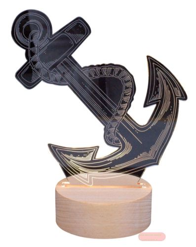 Bild von Lampe 3D Acrylglas mit LED-Basis, einzeln verpackt, Anker