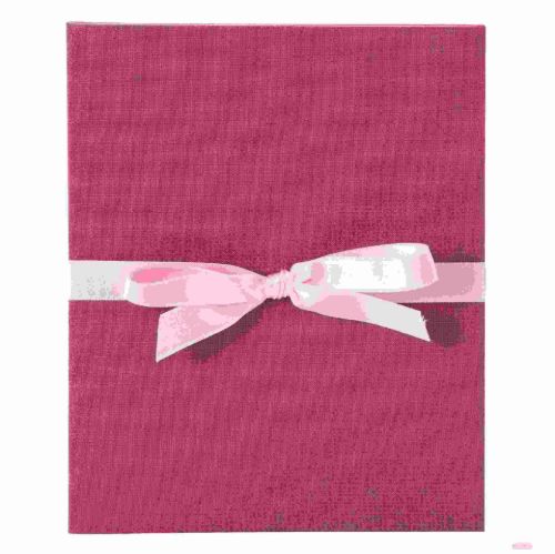 Bild von Leporello schwarze Seiten für 10 Fotos 13x18cm, Leinen, Bella Vista fuchsia - VE 4