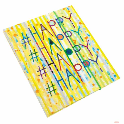 Bild von Leporellomappe für 10 Fotos 13x18cm, 15,5x19cm, # Happy