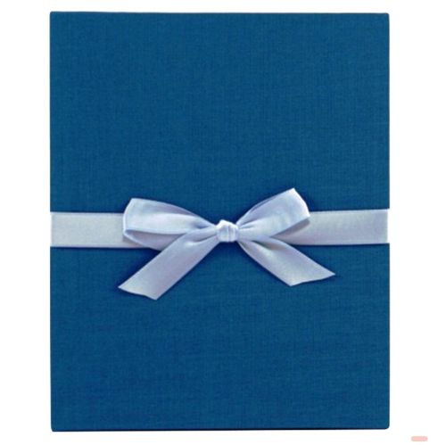 Bild von Leporellomappe Linum 15,5x19cm, Leinen, blau - VE 4