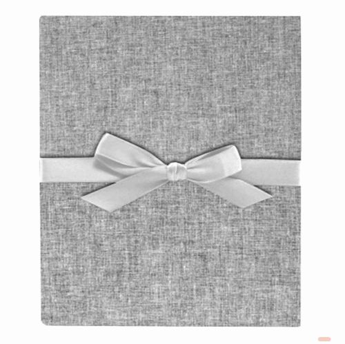 Bild von Leporellomappe Linum 15,5x19cm, Leinen, grau