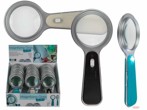 Bild von Lese-Lupe mit LED-Licht inkl. Batterien, ca.15x7cm, im Display - VE 24