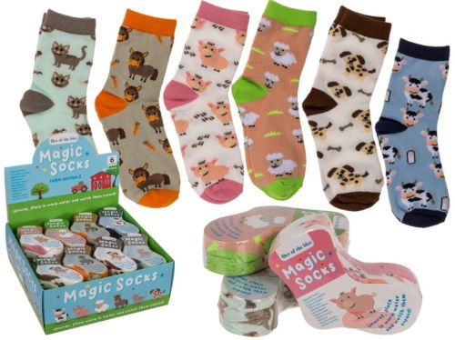 Bild von Magic Socks Wildtiere aus 72% Baumwolle, Gr.22-34 unique, 6-fach ass. im Display - VE 24