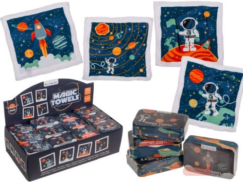 Bild von Magic Towel Space aus Baumwolle, 30x30cm, 4-fach ass. im Display - VE 48