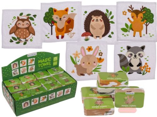 Bild von Magic Towel Waldtiere aus Baumwolle, 30x30cm, 6-fach ass. im Display - VE 48