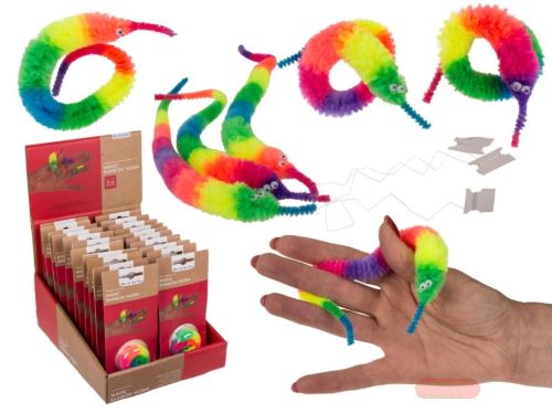 Bild von Magischer Wurm, Regenbogen, ca.22cm, auf Blisterkarte, im Display - VE 24