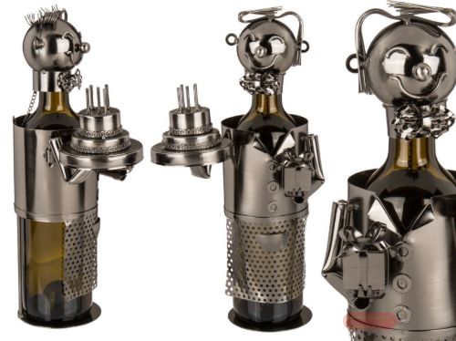 Bild von Metall-Flaschenhalter, ca.26x12cm, Geburtstagsgratulant I - VE 3