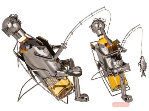 Bild von Metall-Flaschenhalter, ca.26x21cm, Angler II - VE 3