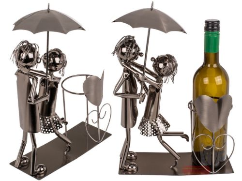 Bild von Metall-Flaschenhalter, ca.29x27cm, Liebespaar IV - VE 3