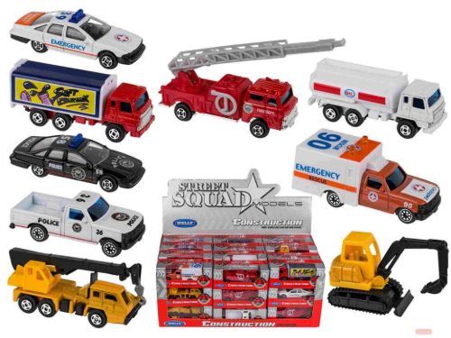 Bild von Modell-Autos Einsatzfahrzeuge,ca.8cm, Kunststoff/Metall, 9-fach ass., Display - VE 36
