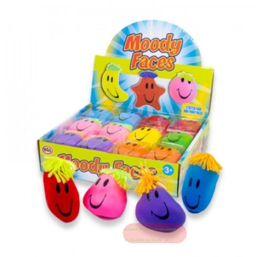 Bild von MOODY FACES, Antistressball, ca.5,5cm, mehrfach gemischt, Box, Display - VE 12