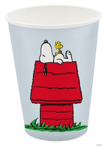 Bild von Pappbecher 0,2l, Karton, 10er Set, Snoopy Happay Day blau Becher - VE 12