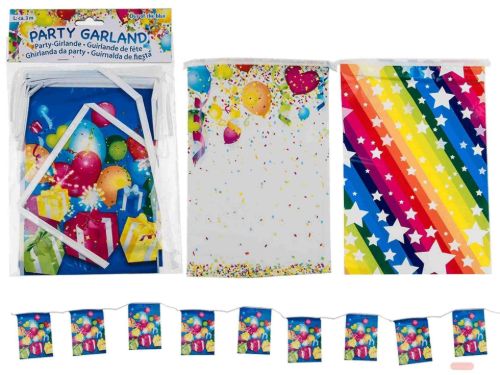 Bild von Party Girlanden, ca.300cm lang, 3-fach ass. - VE 24