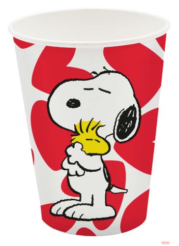 Bild von Pappbecher 0,2l, Karton, 10er Set, Snoopy Love Becher - VE 12