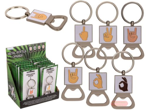 Bild von Metallflaschenöffner Attitude, ca.8x3cm, mehrfach gemischt im Display - VE 24