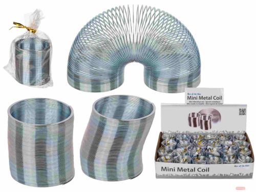 Bild von Mini Metallspirale silber, ca.3,5cm, im Display - VE 24