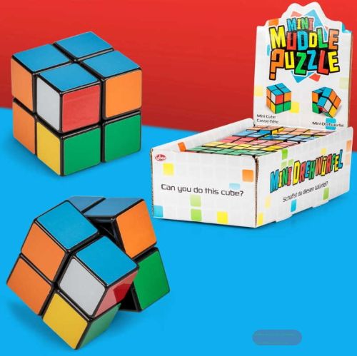 Bild von MINI MUDDLE PUZZLE, 2x2 Seiten mit 4 Steinen, ca.3cm, im Display - VE 36