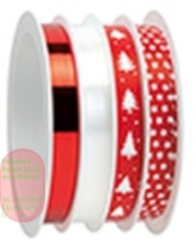 Bild von Multispule, Polyband auf Spule 10mm x 16m , rot-weiss - VE 6