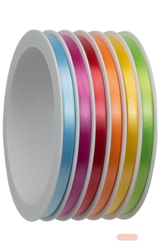 Bild von Multispule, Polyband auf Spule 5mm x 60m , bunt mit 6 Farben - VE 6