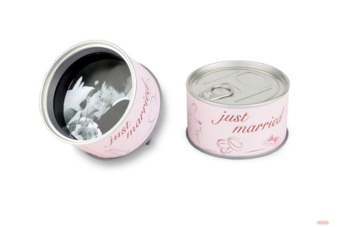 Bild von MyPhoto, ca.8,5cm, Bilderrahmen in Aludose - Just Married - VE 6