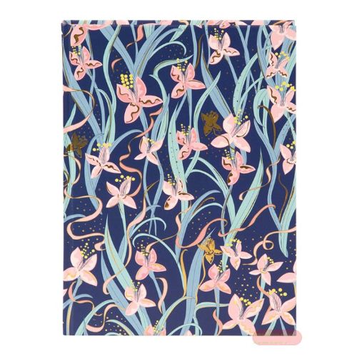 Bild von Notizbuch DIN A5 - 200 S.blanko creme mit Lesezeichen, Garden Chic blue - VE 2