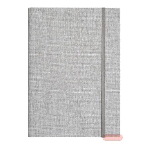 Bild von Notizbuch DIN A5 - 200 S.blanko creme mit Lesezeichen, Leinen, Linum grau - VE 2