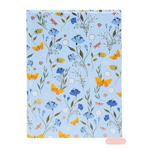 Bild von Notizbuch DIN A5 - 200 S.blanko creme mit Lesezeichen, Secret Garden blue - VE 2