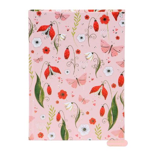 Bild von Notizbuch DIN A5 - 200 S.blanko creme mit Lesezeichen, Secret Garden pink - VE 2
