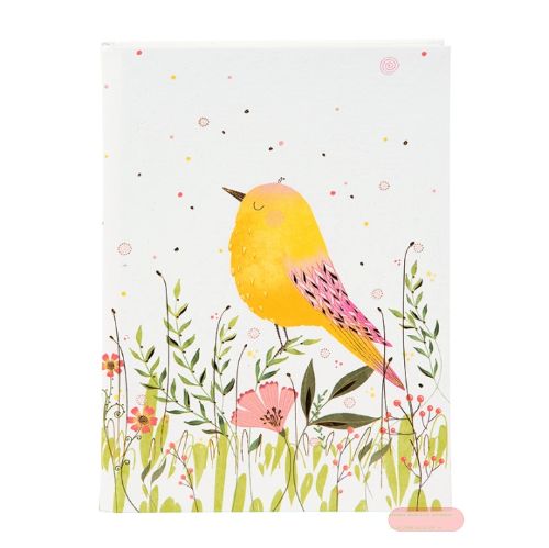 Bild von Notizbuch DIN A5 - 200 S.blanko creme mit Lesezeichen, Sparrow - VE 2