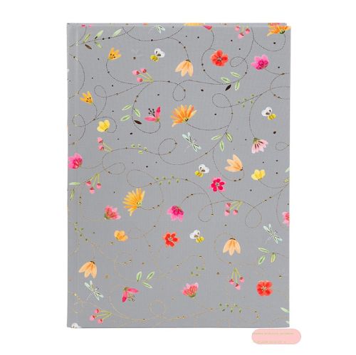 Bild von Notizbuch DIN A5 - 200 S.blanko creme mit Lesezeichen, Summer day grey - VE 2