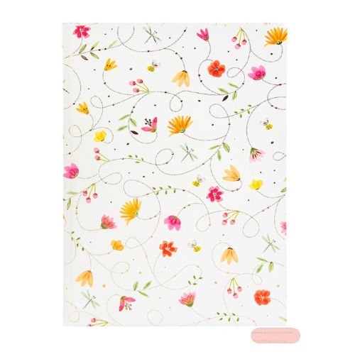 Bild von Notizbuch DIN A5 - 200 S.blanko creme mit Lesezeichen, Summer day white - VE 2