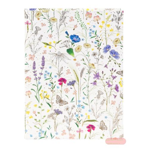 Bild von Notizbuch DIN A5 - 200 S.blanko creme mit Lesezeichen, Summer Meadow white - VE 2