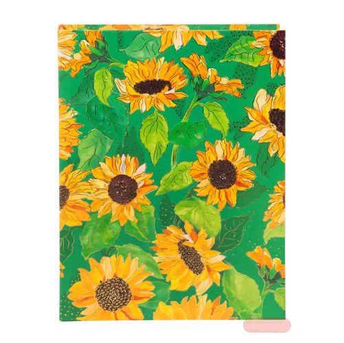 Bild von Notizbuch DIN A5 - 200 S.blanko creme mit Lesezeichen, Sunflower green