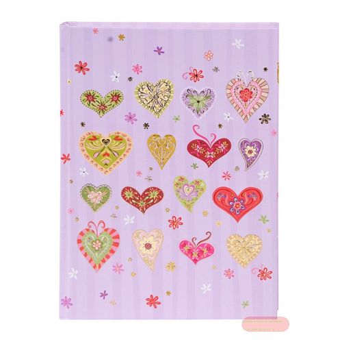 Bild von Notizbuch DIN A5 - 200 S.blanko creme mit Lesezeichen, Sweet Beat - VE 2