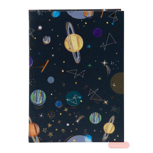 Bild von Notizbuch DIN A5 - 200 S.blanko creme mit Lesezeichen, Universe - VE 2