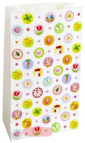 Bild von OSTERMINIS, Tüten bedruckt 12x21x6 cm, (5 Tüten & 6 Sticker im Pack) - VE 10 (Pack)