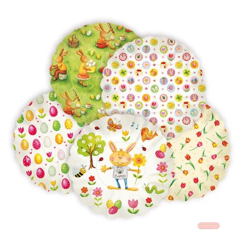 Bild von Osterteller, Karton bedruckt, rund 19cm, assortiert (3er-Pack) - VE 25 (Pack)