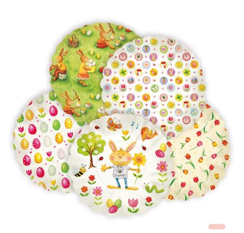 Bild von Osterteller, Karton bedruckt, rund 25cm, assortiert (3er-Pack) - VE 25 (Pack)