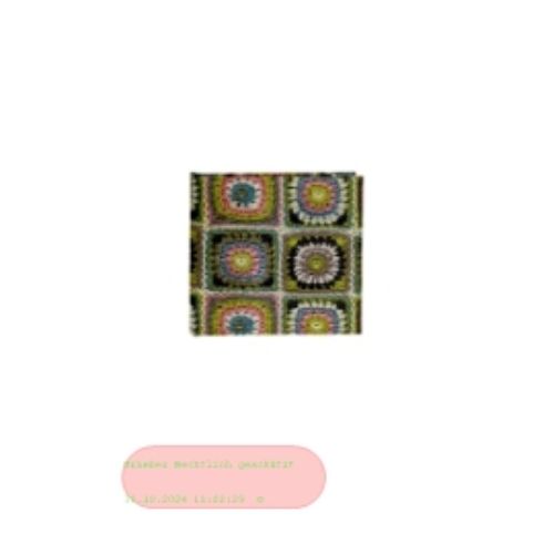 Bild von Poesiealbum Granny Squares 16,5x16,5cm, 96 S.weiss, blau/grün