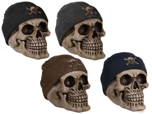 Bild von Polyresin-Spardose Skull Fisherman, ca.14x14cm, 4-fach ass. - VE 4