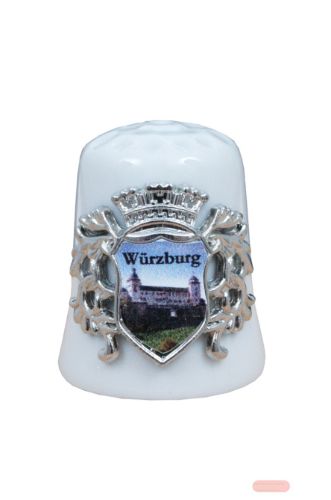 Bild von Pozellan Fingerhut mit KW gross, Bild/Text nach Wunsch - VE 12