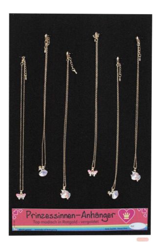 Bild von Prinzessinenanhänger gemischt, Rotgold - vergoldet, Displaykarte - VE 24