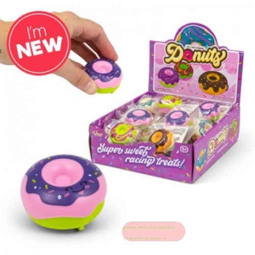 Bild von PULL BACK & GO DONUTS, aufziehbare Donuts mehrfarbig sortiert, ca.4cm, Display - VE 24