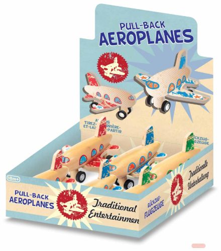 Bild von PULL-BACK AEROPLANES, Flugzeuge Rückzug mehrfach gemischt, ca.9cm, Display - VE 6