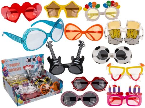Bild von Partybrillen Mix, mehrfach gemischt, im Display - VE 24