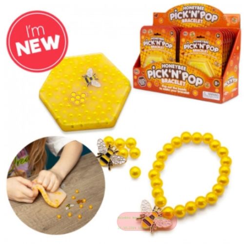 Bild von PICK N POP BRACELETS HONEYBEE, Armband Bastelset, Bienen.,Box, Display - VE 12
